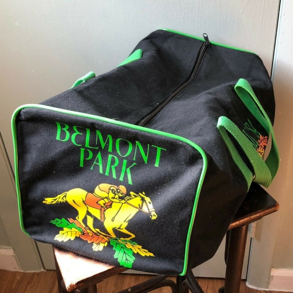 Vintage Horse Racing Duffel Belmont